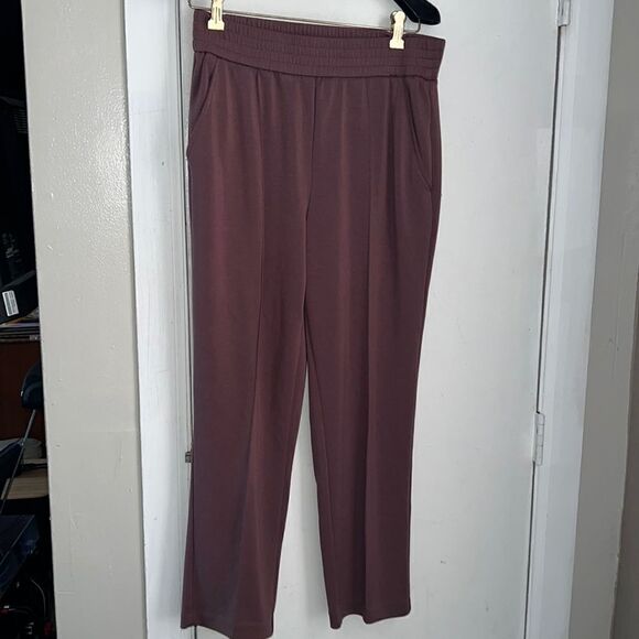 ANTHROPOLOGIE MAISON D’AMÉLIE Mauve Pintuck Pull On Pants-M - Picture 1 of 8